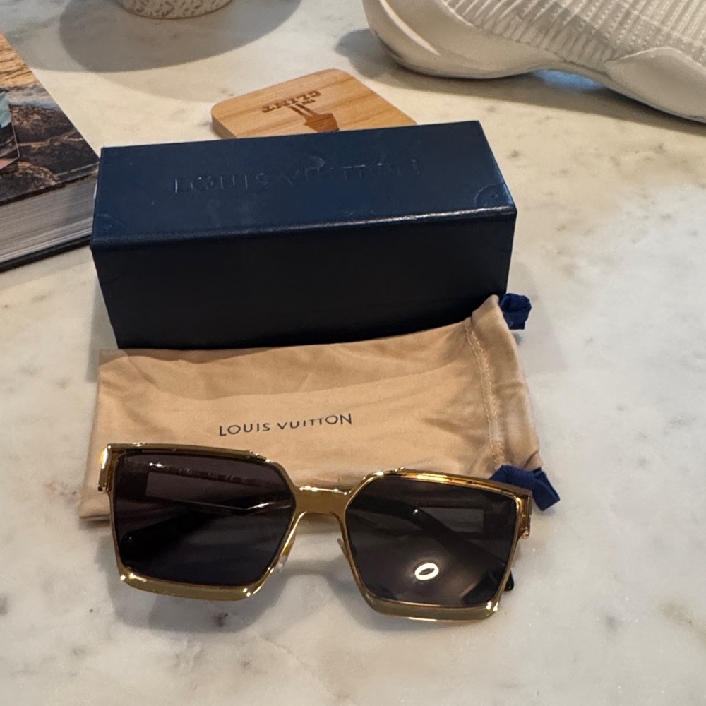 Louis Vuitton Gold and Black Sunglasses